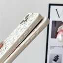 Skyseaco for iPhone 16 Pro Max Case Magnetic Compatible with MagSafe Cute Flower Phone Case Soft TPU Shockproof Phone Cover Full Camera Protection for Women Girls - White