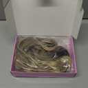 AISI HAIR Blonde Wig with Bangs Long Wavy Synthetic Wig for Women with Daily Party Use