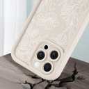 Compatible with iPhone 13 Pro Case, White Floral Flower Aesthetic Design for Girls Women Full Camera Lens Soft Silicone Shockproof Protective Cover