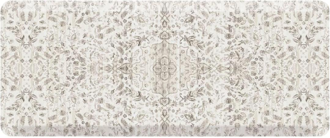 House of Noa Nama Standing Mat  Anti-Fatigue Cushioned Kitchen Mats for Floor | Ergonomic Bounce-Back Foam Kitchen Mats | Anti-Fatigue Mats for Kitchen & Standing | Emile Latte | 22" x 54"