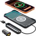 Wireless Car Charger,LANSEMKU Car Wireless Chargers Charging pad Non Slip 15w Fast Charger for Car Wireless Phone Charger for iPhone 16/15/14/13/12 Pro Max,Samsung for Android (Black-100cm Cable)