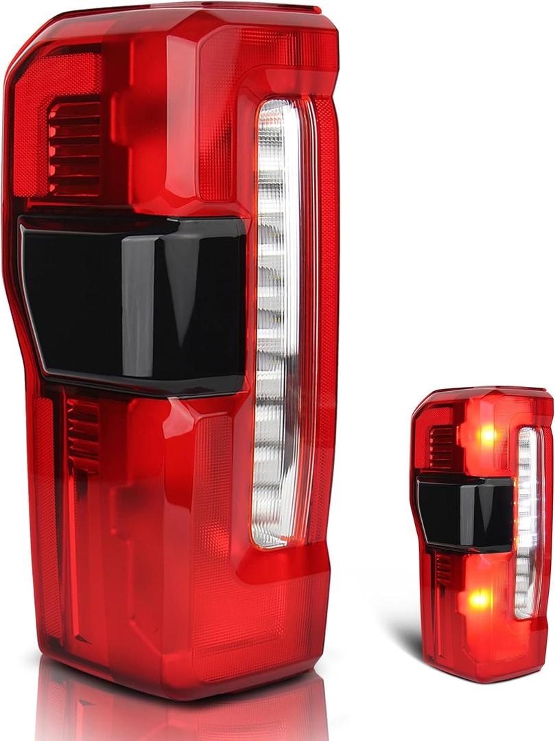 Halogen Type Tail Light Compatible with 2023 2024 2025 Ford F250 F350 Super Duty w/Blind Spot, Module Not Included,Rear Taillights Left Driver Side Replace OE:PC3Z13405B FO2800294