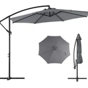 10FT Patio Umbrellas, 8 Ribs, UV Protection for Pool Garden Backyard Market in Grey
