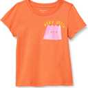 Amazon Essentials Girls Short-Sleeve T-Shirts (Medium, Bright Orange Jelly)