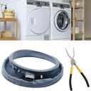 DC97-18094B Washer Door Boot Seal Gasket Diaphragm Compatible with Samsung DC64-03051A AP5917067 PS9606239 4000547 EAP9606239 WF42H5200AW/A2 WF42H5200AF/A2 with Spring Expansion Tool