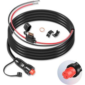 010-11425-01 Threaded Power Cable 6ft./1.8m - fit for Garmin GLS, GPSMAP, GSD, LiveScope - Include Locking Ring, Replace for Garmin 010-11425-01 Threaded Power Cable f/GLS 10