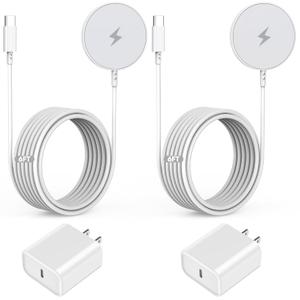 [Apple MFi Certified] Magnetic Charger,Wireless Charger Fast Charging 2Pack 6FT USB C Plug Mag-Safe Magnet Magvolt Pro Pad Chargers for iPhone Air/17 Pro Max/17/16E/16 Pro/16 Plus/15/14/13/12/AirPods