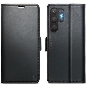 for Samsung Galaxy S23 Ultra Case Wallet with RFID Blocking Card Holder, PU Leather Kickstand Protective Flip Phone Cover Fit for Galaxy S23 Ultra 6.8", Black