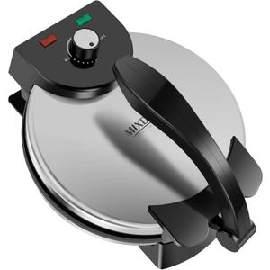 Roti Maker Machine, Electric Roti Maker, Electric Tortilla Maker, Automatic Chapati Maker, Stainless Steel Non-Stick Electric Tortilla Press with Removable Handle