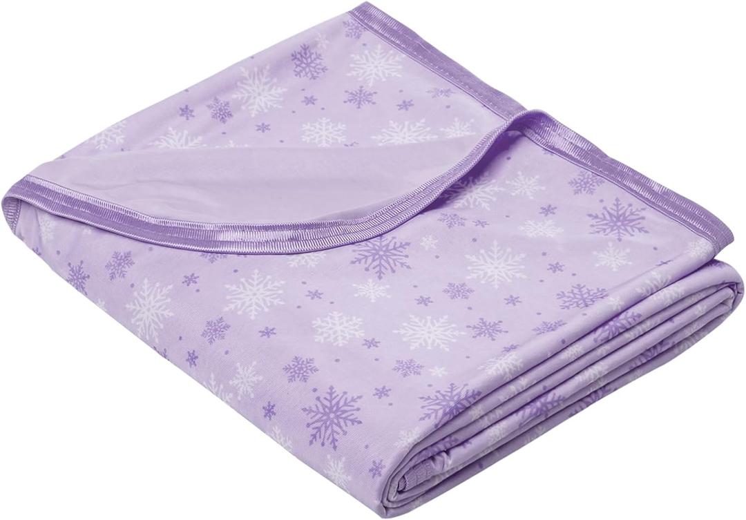 OIGAE Cooling Blanket for Hot Sleepers  Thin Summer Cooling Blanket Twin Size, Q-Max >0.5 Lightweight Cooling Throw Blanket for Bed, Couch, or Sofa  Snowflake Cool Blankets, (Purple, 60" x 80")