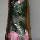Artificial Geranium Fake Flowers for Outdoors Decoration, 6 Bundles Silk Geraniums Pink Flower UV Resistant Look Real Faux Plants for Outside Planter Front Door Garden Porch Patio Balcony Yard Home