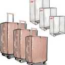 3PCS Clear PVC Luggage Cover Protectors Thicken Transparent Waterproof Suitcase for Travel Airplane 20"+24"+28"