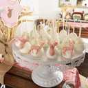 TOPZEA Set of 4 Cake Stands, White Metal Dessert Treat Table Display Stand Set Cupcake Cake Pop Holder, Pastries Tiered Serving Tower Candy Fruit Plate Tray for Wedding, Baby Shower, Buffet