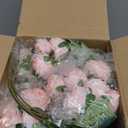 Zeyune 8 Pack 12 Inch Valentines Artificial Rose Bouquet Silk Roses Flowers Bunches Bulk Fake Roses for Wedding Bridal Home Office Garden Parties Decoration(Light Pink)