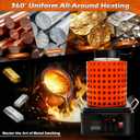 HOZYZO 110V Electric Melting Furnace Kit, 1800W PID Digital Smelting Furnace with 1KG & 3KG Graphite Crucibles, Portable Desktop Metal Smelter for Gold Silver Copper Aluminum Casting