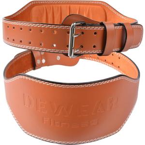 Leather Weight Lifting Belt, 4& 6Padded Lumbar Back Support, 10 Adjustable Holes, Gym Weight Belt Ideal for Deadlift, Powerlifting, Bodybuilding and Squat