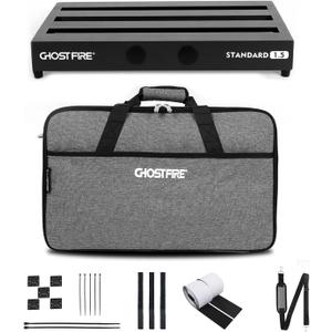 Ghost Fire Guitar Pedal Board Aluminum Alloy 3.0lb Effect Pedalboard 19.6"x11.8" with Carry Bag,V series (V-STANDARD 1.5)