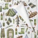 Watercolor Fishing Baby Blankets for Boys Girls Summer Travel Camping Adventure Outdoors Crib Blanket for Infant Toddler Newborn Fishing Lovers Gift Nursery Swaddling Wrap 30x40in