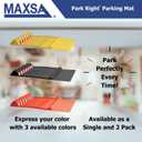 Maxsa 37359-2PK Park Right 21" x 11" x 2" Parking Mat, Red