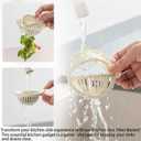 Kitchen Sink Drain Strainer - Sink Strainer Basket with Handle Fit for 4.5" Sink Drains, Press Automatic Dumping Basket Sink Drainer Waste Collector Filter for Home Kitchen Use (2 Pcs Gray)