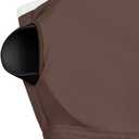 LASLULU Sexy Sports Bras for Women V Neck Sleeveless Padded Bra Workout Yoga Crop Top (Brown, XL)