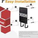 Heavy Duty Wall Hooks 33lb - Screw Mounted Hooks for Bathroom, Kitchen, Entryway - Coat Hooks, Towel Hooks, Storage Hooks with Complete Mounting Hardware - Matte Black Finish (2-Pack)