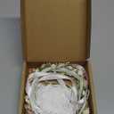 Toddler Flower Crown with Baby's Breath 1st Birthday Photo Prop Headpiece Baby Girls Floral Hair Wreath Rustic Wedding Headband for Toddler(40cm Length)