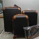 Luggage Sets 5 Piece Suitcases with Wheels, Suitcase Set ABS Hard Case Luggage with TSA Lock Spinner Wheels Durable Travel Luggage (5-Piece Set(20"/24"/28")) (Black)