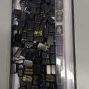 IWUTEFET [Portable Mahjong] Travel Pack 144pcs of Black Golden Mahjong,Includes 2 Dice / 4 Mahjong Fixing Slots,as Halloween Mahjong, Full Size for On-The-Go Fun & Table Games