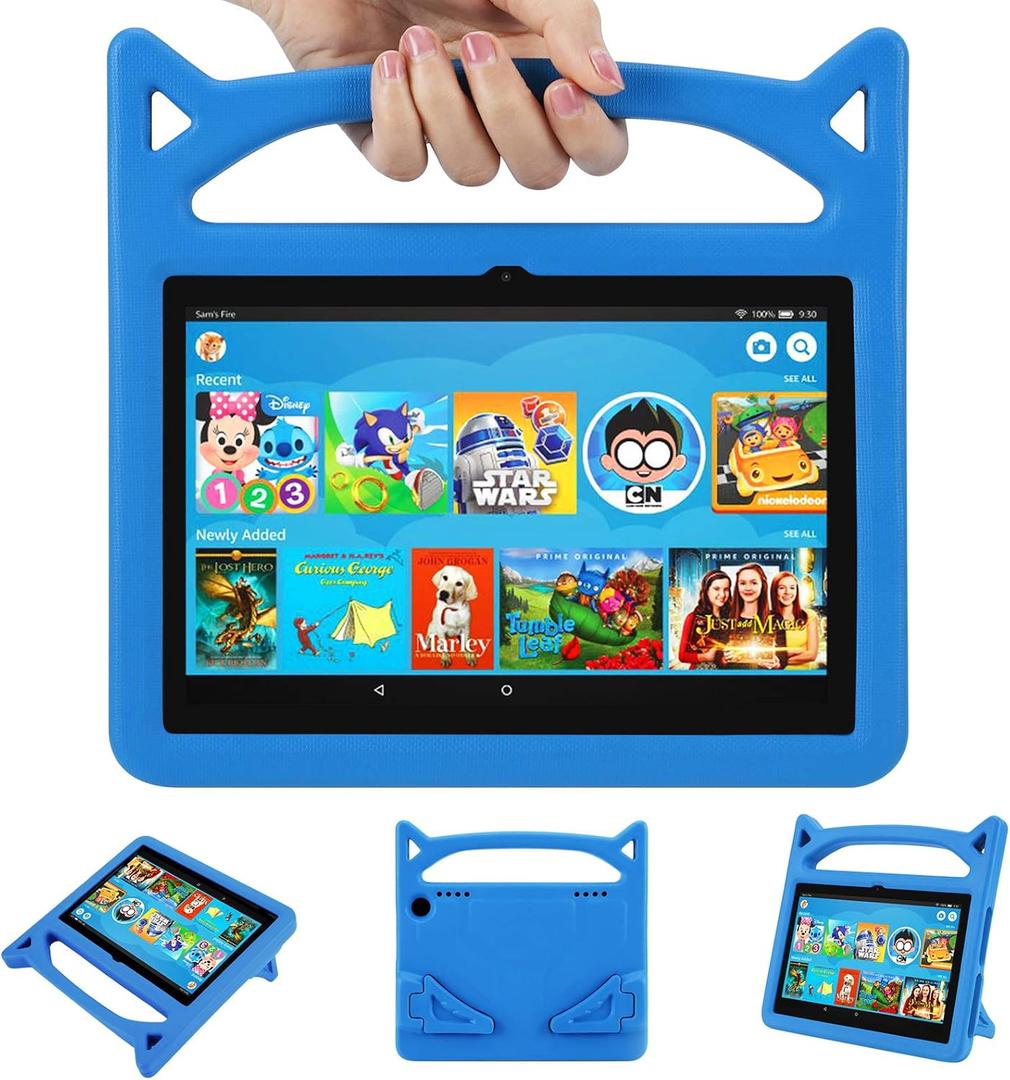 Kids Case for All-New Tablet 8 Case 2022&2020-Auorld Light-Weight Shockproof Protective Case for Tablet 8/8 Plus (Blue)