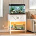 HOOBRO 20 Gallon Fish Tank Stand with Power Outlets and LED Light