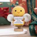 RovyFota Cute Crochet Animal,Teacher Appreciation,Sister Birthday Gifts,Positive Crochet Animals-Thank You Gifts for Women (Wife)