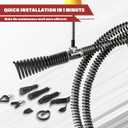 Drain Snake Drill Attachmen- 8-Piece drain auger drill attachment Commonly Used in 50FT-100FT AC Drain Cleaning Machine,Suitable for 5/16-inch to 3/4-inch Drain Snake Cable