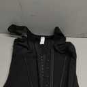 SHAPSHE Waist Trainer Corset for Women Tummy Control Sport Workout Body Shaper Vest for Women Postpartum Gym Zipper and Hooks (Size L, Black)