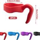 4 PCS 20 Oz Tumbler Handle for Yeti, 4 Colors (Black, Red, Purple, Blue) Anti-Slip Travel Tumbler Cup Holder Replacement Secure Grip (Not Included Cup)