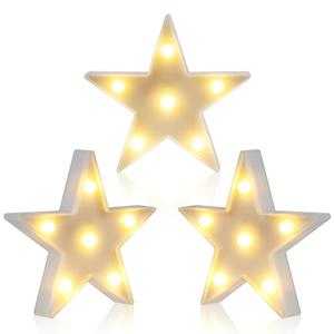 clothmile 3 PCS LED Night Light LED White Star Night Light Can Be Hung on The Wall Kids Room Light, Suitable for Birthday Party Holiday Decoration Baby Room Nursery Decoration
