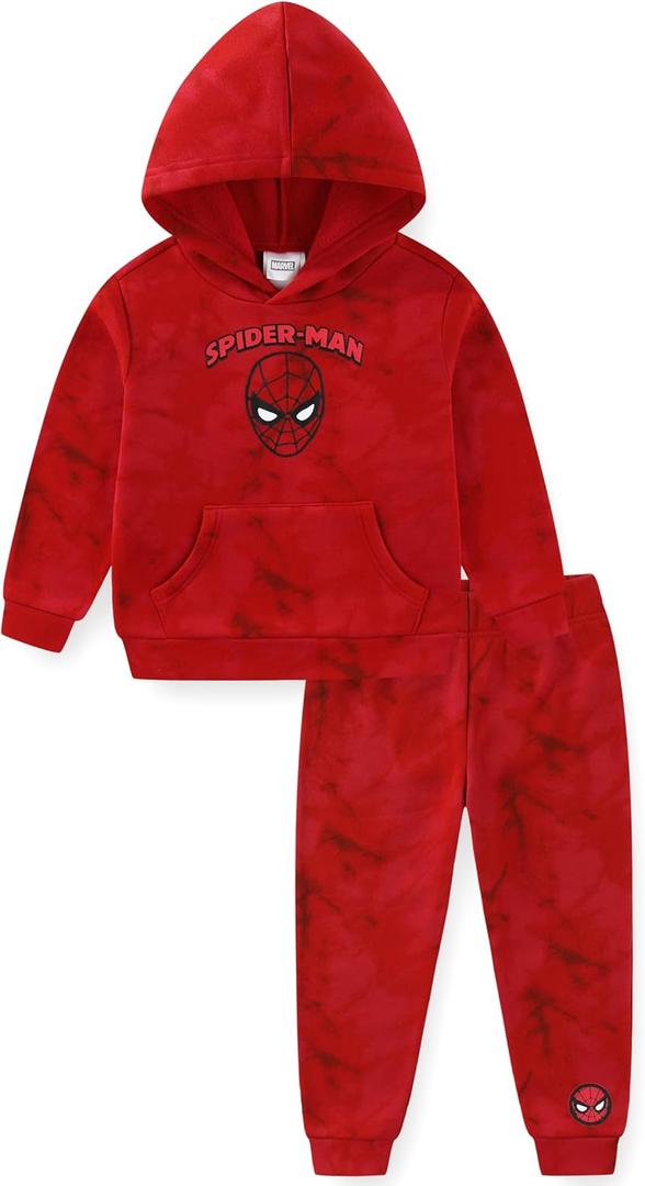 Marvel Spider-Man Boys Hoodie and Pants Set for Toddlers and Big Kids (Size 5, Red)