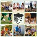 Extra Large Foldable Backpack Stool,with 3 Storage Pockets, Ideal for Camping, Hiking, Outdoor Activities and Events Maximum Weight Capacity 300 lbs (Black)