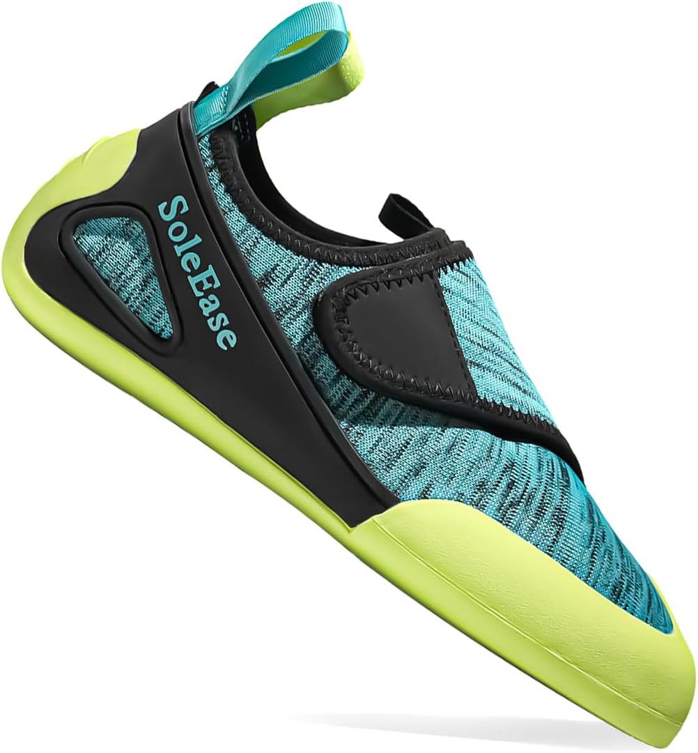 Rock Climbing Shoes for Men & Women Bouldering Shoes for Indoor & Outdoor Climbing (7 Narrow Women/5 Narrow Men, 016-green)