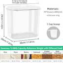 Airtight Rice Container 25 Lbs with Handle and Cup 12.68Qt Large Flour Sugar Storage Container with Pop Up Seal & Hanging Lid Hooks, Clear Tall Food Storage Bin for Kitchen Pantry Organization