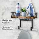 TJ.MOREE Ironing Board Holder Wall Mount - Laundry Room Iron and Ironing Board Hanger Laundry Room Decor Organization and Storage (T&V Shaped)