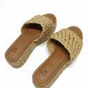 Platform Slip on Espadrille Sandals for Women Wedges Slides Bohemia Sandals Flatform Open Toe Beach Sandals Size 7.5