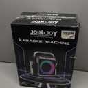 Portable Karaoke Machine, with Wireless Microphones, Bluetooth Party Speaker with LED Lights, Loud Subwoofer, USB/AUX, Outdoor Karaoke Speaker for Adults & Kids, Matte Silver