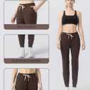 Women's Moisture Wicking Jogger Pants for Fitness, Drawstring Waist, Side Pockets, Soft Breathable for Running, Casual Sports (XS)