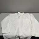 Womens Button Down Shirts Long Sleeve Wrinkle Free Work Office Button Up Dress Shirt with Pocket (Medium, White)