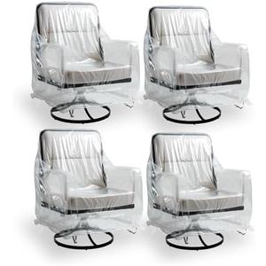 IndigoTempest9 Outdoor Swivel Lounge Chair Cover, Waterproof Chair Covers, Patio Rocking Chair Covers for Outdoor Furniture,Transparent (4Pack-30'' W x 34" D x 38" H)