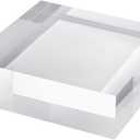 CiaoHER 2in Thickness Solid Acrylic Cube Display Block Clear Polished Pedestal Stand Riser Solid Base 2'' x 5" x 5", 1 Pack