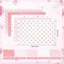 woric 120 Sheets Pink Tissue Paper Bulk for Gift Bags Metallic Pink Dots Stars Stripes Gift Tissue Paper for Mother's Day DIY Crafts Girl's Birthday Wedding Baby Shower Decoration, 14 x 20 Inch