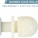 uxcell 19mm Shower Door Rollers, Sliding Shower Doors Runners Wheels Replacement for Bathroom Glass Doors 4-6mm, White 8 Pcs