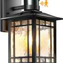 Motion Sensor Outdoor Lights, Dusk to Dawn Light Fixture, Black Wall Sconce Lighting, Front Porch Light, Exterior Lights for House Patio, Outside Door Wall Mount Anti-Rust Lantern